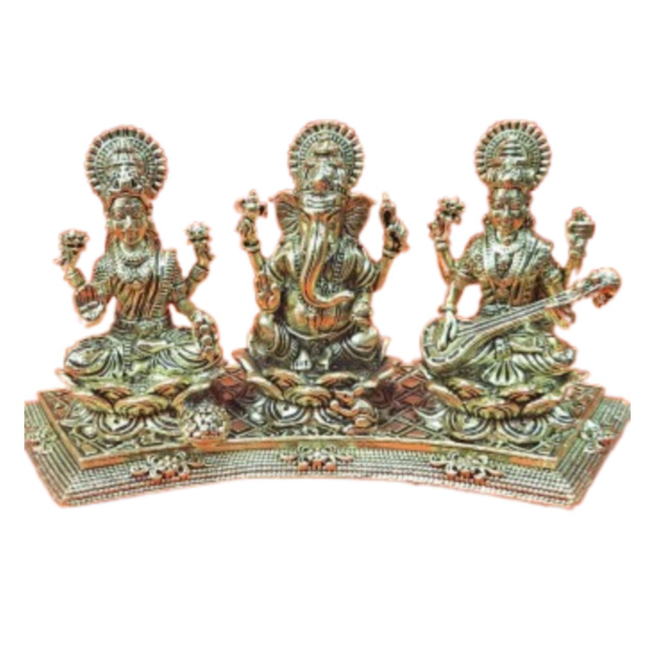 Ganpati and lakshmi mata and saraswati mata idol